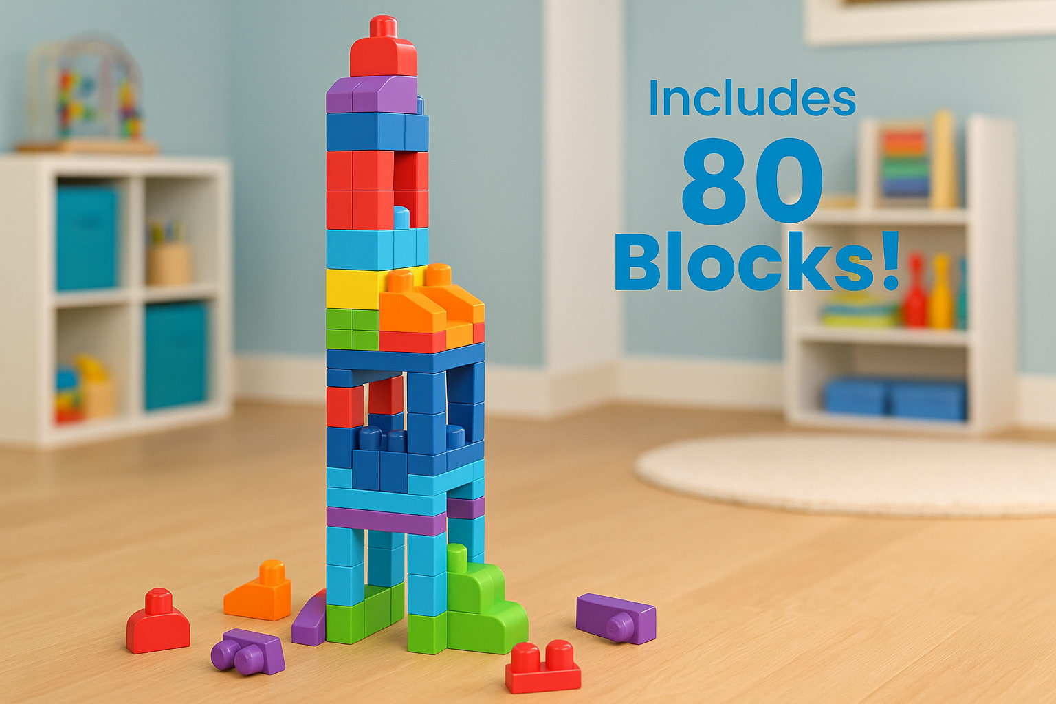 First Builders Toddler Blocks Toys Set, Big Building Bag