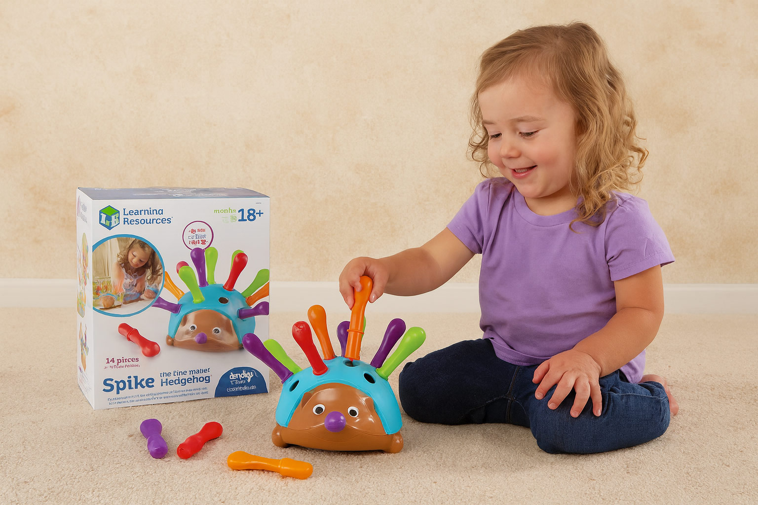 Fine Motor Hedgehog, Stacking, Sorting & Matching